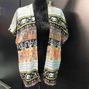 LA Hearts Kimono, Cover up, open front, multi color OS